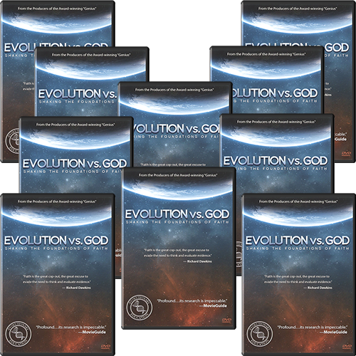 Evolution vs God - Shaking the Foundations of Faith DVD Tract Pack (10 DVDs)